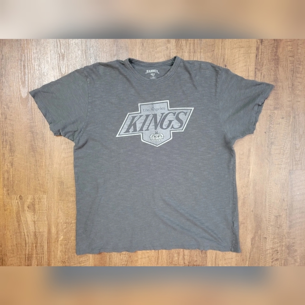 47 Brand Gray Los Angeles Kings Short Sleeve Tee